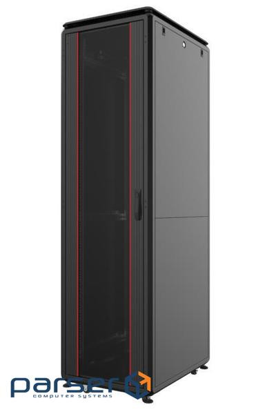 Шафа MIRSAN 19, 40U, GTV, скляні двері, 800x1000 мм, максимально 2000 кг, чорна (MR.GTV40U81DE.01)