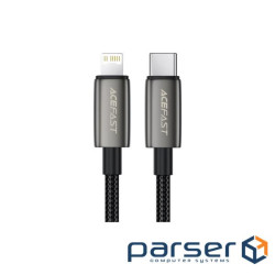 Дата кабель USB 2.0 AM to Lightning 1.2m 30W nylon black Acefast (6974316285410)