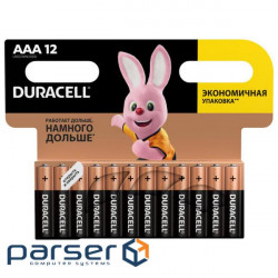 Батарейка Duracell AAA лужні 12 шт. в упаковці (5000394109254 / 81545432)