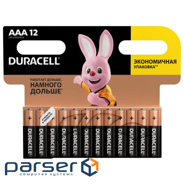 Батарейка Duracell AAA лужні 12 шт. в упаковці (5000394109254 / 81545432) (5000394109254 / 81545432)