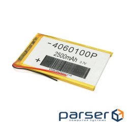Літій-полімерний акумулятор 4*60*100mm (Li-ion 3.7В 2500мА&middot,год) (4060100) ) (4060100)