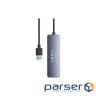 Хаб USB Baseus UltraJoy, Grey, USB 3.0 - 4xUSB 3.0, кабель 50 см, алюмінієвий корп (B0005280B811-01)