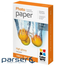 Фотопапір ColorWay A4 260г glossy 100ст, карт.уп . (PG260100A4)
