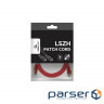 Patch cord PP6A-LSZHCU-R-2M, S / FTP, molded, 50u "latch plug, 2 m, red