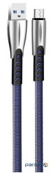 Дата кабель USB 2.0 AM to Micro 5P 1.0m zinc alloy blue ColorWay (CW-CBUM011-BL)