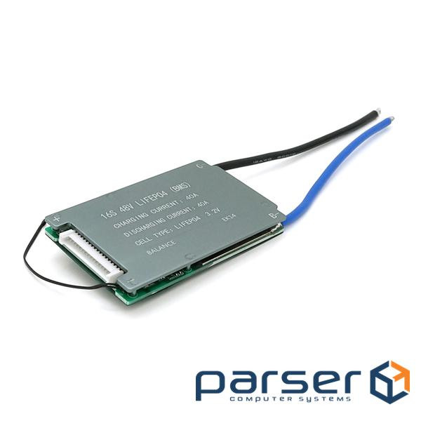BMS плата Leiba LiFePo4 48V 16S 40A, алюмінієвий радіатор (LBZ16V16B-1TE40A) (LBZ16V16B-1TE40A)