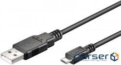 Cable USB 2.0 AM to USB microB (M) 1.0m, AWG28 2xShielded D=4.2mm Cu, S (78.01.4433-400)