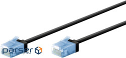Патч-корд неекранований RJ45 UTP6a 0.15m, patch Slim U-Flexi LSOH PoE+ Cu,чорний (75.07.4230-1)