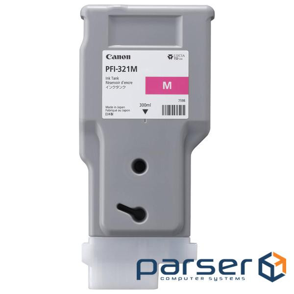 Чорнило малинове 300 мл TM-250/350 CANON PFI-321 Magenta (300 ml) (6269C001AA)