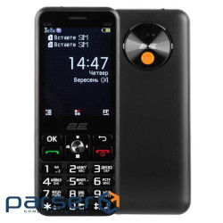 Мобільний телефон 2E E280 2025 2.8 2SIM, 2x1500мА год, чорний + Батарея (794300868957)