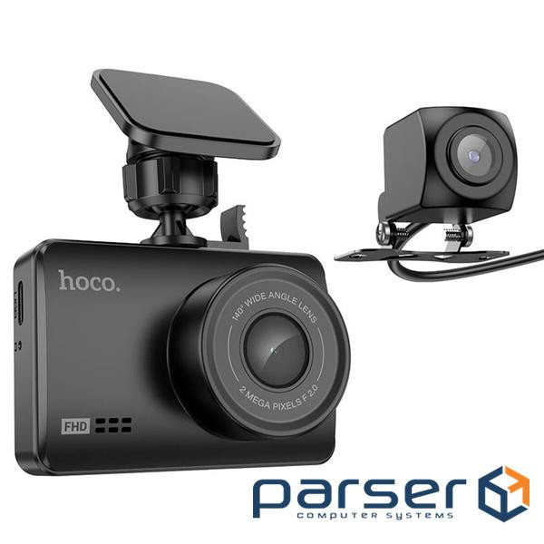 Відеореєстратор HOCO DV3 Driving recorder with display dual-channel Black (6942007608183)