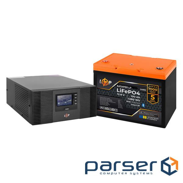 Комплект резервного живлення LogicPower B1500 + літієва (LiFePO4) батарея 1280 ((3406+24662 100 Ah))