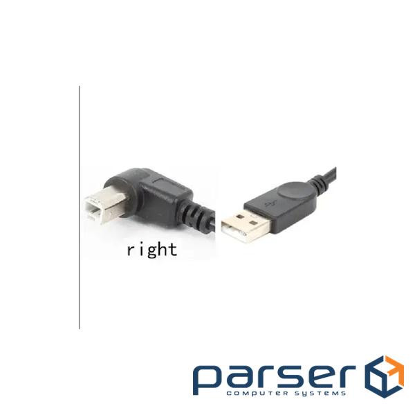 Кабель для принтера USB 2.0 AM/BM 1.0m 90 left Value (S0671)