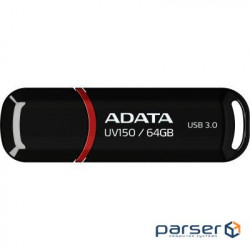 Storage device ADATA 64GB USB 3.0 UV150 Black (AUV150-64G-RBK)