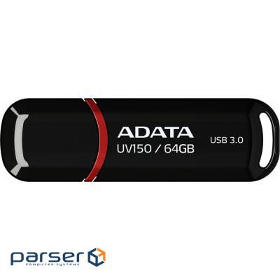 Накопичувач ADATA 64GB USB 3.0 UV150 Black (AUV150-64G-RBK)