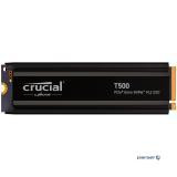 SSD диск CRUCIAL T500 w/heatsink 1TB M.2 NVMe (CT1000T500SSD5)