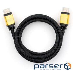 Multimedia cable HDMI to HDMI 1.5 m V2.0 metal Vinga (VCPDCHDMI2VMM1.5BK)