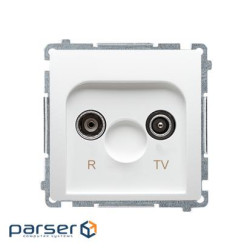 Розетка Basic TV+R проходная, белый (BMZAP10/1.01/11)