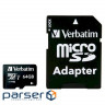 Карта пам'яті VERBATIM microSDXC Premium 64GB UHS-I Class 10 + SD-adapter (44084)