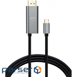 Cable VINGA USB-C - DisplayPort/USB-C 1.5m Black (VCPVCCD1215PD)
