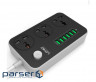 Мережевий фільтр LDNIO SC3604, 3 Розетки + 6 USB, 2 м, перетин 3х0,75мм , Black, Box