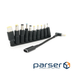 Кабель-перехідник Туре-С(M) to 5.5*2.5(M)+ 10 перехідників довжина 0.2м, 100W (YT46636)