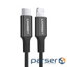 Дата кабель USB-C to Lightning 1.0m US1713A Nickel Plating ABS Shell Black Ugreen (60751)