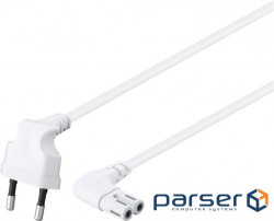 Power cable for Goobay devices IEC(EuroPlug)-(C7)Euro8 M/M 5.0m,90YB/90YB (75.09.7357-1)