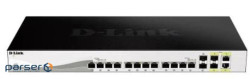 Комутатори DXS-1210-16TC/E (Smart L2+ Switch 12x10GBase-T, 2x10GBase-X SFP+, 2xCombo 10GBase-T/SFP+,