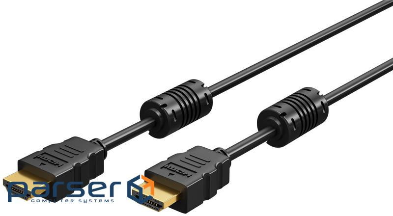 Кабель монітора-сигнальний HDMI M/M 1.0m,v2.0 4K@60Hz D=6.0mm HDR Ferrite,чорний (75.06.1299-1) (75.06.1299-1)
