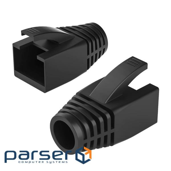 Ковпачок для RJ45, під кабель 6.5-8мм, чорний (LW-CA016-BK)