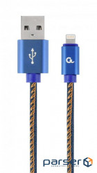 Дата кабель USB 2.0 AM to Lightning 2.0m Cablexpert (CC-USB2J-AMLM-2M-BL)