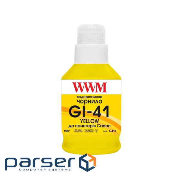 Чорнило WWM Canon GI-41 для Pixma G2420/3420 190г Yellow (KeyLock) (G41Y)