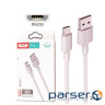 Дата кабель USB 2.0 AM to Micro 5P 1.0m 2.4A pink XO (NB156-M-PN)