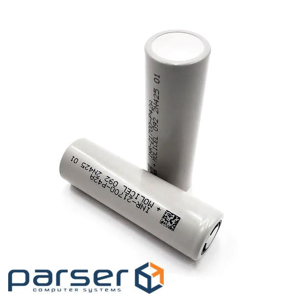 Акумулятор 21700 Li-Ion Molicel INR-21700-P42A 4200mAh, 45A, 4.2 / 3.6 / 2.5V, Gray