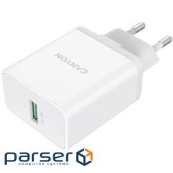 Зарядний пристрій Canyon Wall charger with 1*USB, QC3.0 24W (CNE-CHA24W)