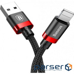 Дата кабель Baseus USB 2.0 AM to Lightning 1.0m Cafule Black-Red (CALKLF-B19)