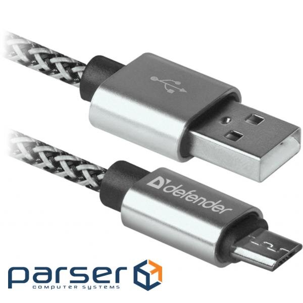 Дата кабель USB 2.0 AM to Micro 5P 1.0m USB08-03T PRO Defender (87815)