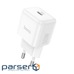 СЗУ HOCO N32, 1xUSB-C, PD30W, White, Box (HOCO N32 / W)