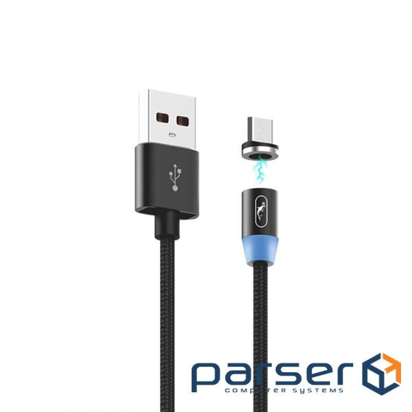Кабель SkyDolphin S59V Magnetic USB - мікро USB (M/M), 1 м , Black (SDUSB-000442)