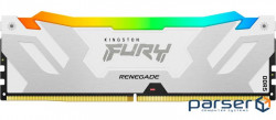 Пам'ять для настільних комп'ютерів Kingston FURY 16 GB DDR5 8000 MHz Renegade RGB White/Silver (KF58 Kingston FURY 16 GB DDR5 8000 MHz Renegade RGB White/Silver (KF58