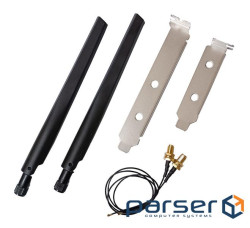 Антена Fenvi 2PcsX6Dbi, Black, 6 dBi, 2 шт, SMA, кабель для підключення MHF4, планки (FV-2PCSX6DBI)