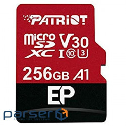 Карта пам'яті MicroSDXC 256GB UHS-I/U3 Class 10 Patriot EP A1 R90/W80MB/s + SD-adapt (PEF256GEP31MCX)