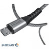 Дата кабель USB 2.0 AM to Micro 5P 1.0m Flex Gray Pixus (4897058531145)