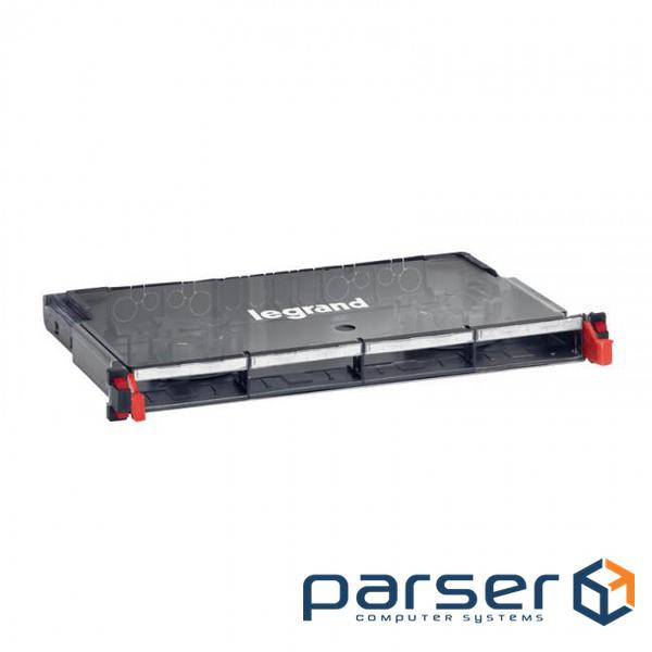 Optical shelf Legrand 19", not completed, visually modular for optical inserts (032100)