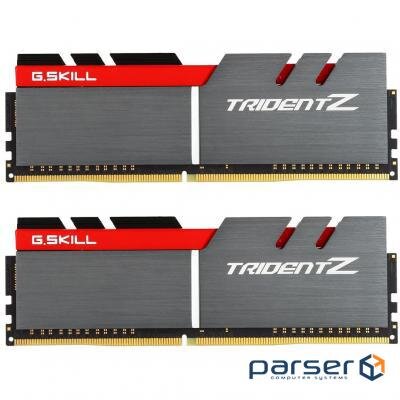 DDR-4 16GB KIT(2*8GB) PC4-25600 (PC4-3200) Trident Z Silver H/ Red logo G.SKILL (F4-3200C16D-16GTZB)