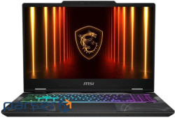 ноутбук 15.6FI/R5 240/16/512/RTX 5060 8GB/DOS/Tran slucent Black MSI Cyborg A15 AI (9S7-15QL42-234)