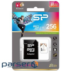 Memory card SILICON POWER microSDXC Elite Colorful 256GB UHS-I Class 10 + SD-a (SP256GBSTXBU1V21SP)