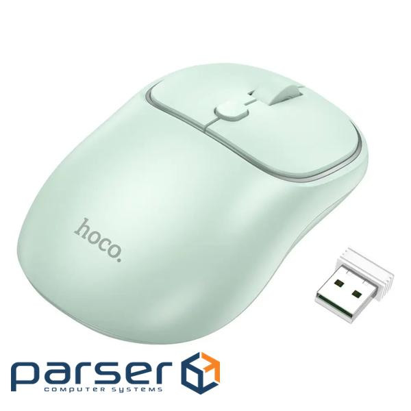 Миша бездротова HOCO GM25, 1600DPI, 2.4GHZ, Light Green, Blister (GM25LG)