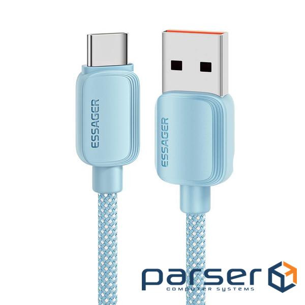 Дата кабель USB 2.0 AM to USB-C 1.0m 100W blue Essager (EXC7A-WL03-P)